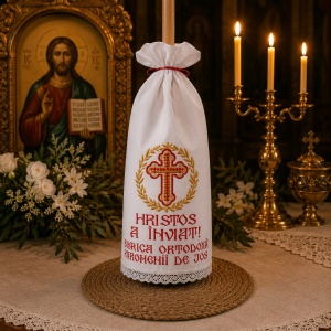 Stergar pentru lumanarea de Paste Cruce M3 45x45 cm