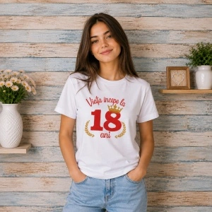 Tricou aniversar 18 ani Viata incepe la 18 ani