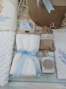 Trusou botez baiat Ursulet baloane bleu