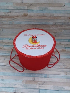 Trusou botez Minnie Mouse rosu , 9/10 piese