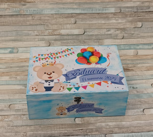 Cufar lemn trusou personalizat Ursulet