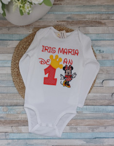 Body personalizat 1 an Minnie