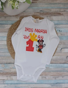 Body personalizat 1 an Minnie