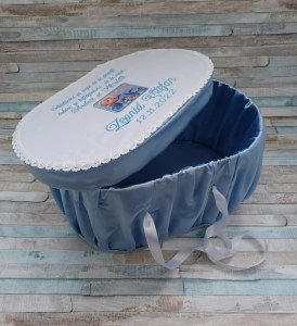 Cutie trusou botez personalizata Bleu ,Poza
