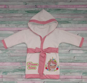 Halat de baie copii, din bumbac 100% Unicorn