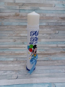 Lumanare botez Mickey Mouse Baby -Albastru