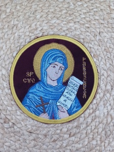 Ripide brodate din catifea - 16 cm- Sfanta Parascheva
