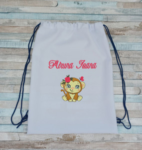 Rucsac gradinita/cresa personalizat prin broderie Maimutica