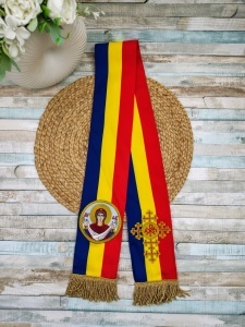 Semn pentru Sfanta Evanghelie Drapel Tricolor Romania Maica Domnului