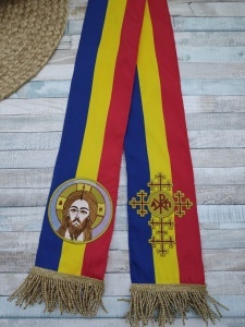 Semn pentru Sfanta Evanghelie Drapel Tricolor Romania Mantuitorul