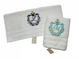 Set 2 prosoape personalizate Monograma