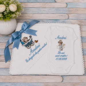 Set baita de a doua zi personalizat - prosop si body
