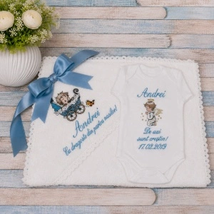 Set baita de a doua zi personalizat - prosop si body