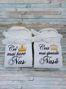 Set halate baie din bumbac personalizate Nasa si Nasu