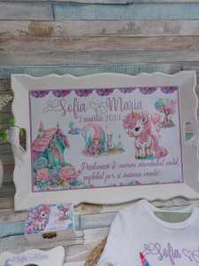 Set mot Set turta 1 an – pachet personalizat – Unicorn - Img 6