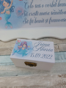 Set Tavita Mot Personalizata Mica Sirena