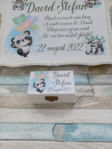 Set Tavita Mot Personalizata Ursulet Panda 