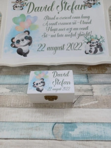Set Tavita Mot Personalizata Ursulet Panda 