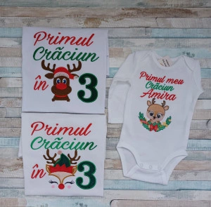 Set tricouri Primul Craciun Ren