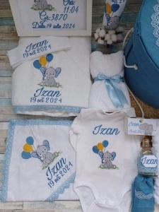 Set trusou botez Elefantel cu baloane,13 piese