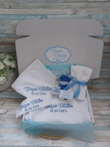 Trusou botez baiat Personalizat nume ,8 piese