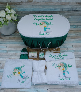 Trusou botez Micul Print verde