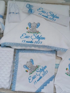 Trusou botez Elefantel personalizat ,10 piese