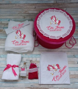 Trusou botez fetita Unicorn ,8 piese