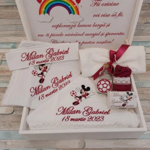 Trusou botez Mickey Fotbal ,8 piese visiniu