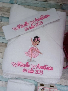 Trusou de botez tematica Balerina Roz ,9 piese