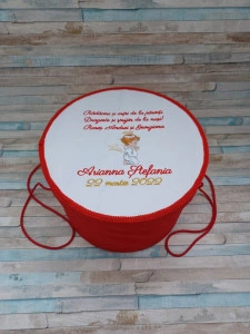 Cutie trusou botez Ingeras rosu