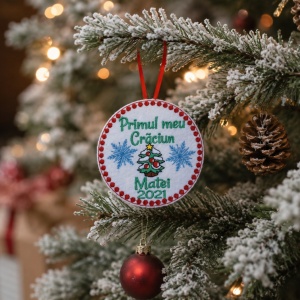 Ornamentul glob personalizat- Primul meu Craciun