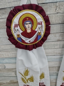 Paterite brodate Iisus Hristos si Maica Domnului II mov