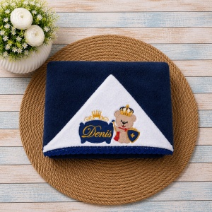 Prosop cu gluga bebe -Ursulet 60x125 cm bumbac