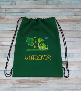 Rucsac gradinita/cresa personalizat prin broderie Dinozaur