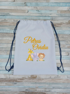 Rucsac gradinita personalizat prin broderie Safari