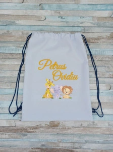 Rucsac gradinita personalizat prin broderie Safari