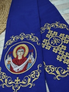 Semn pentru Sfanta Evanghelie 120×13cm Maica Domnului Albastru