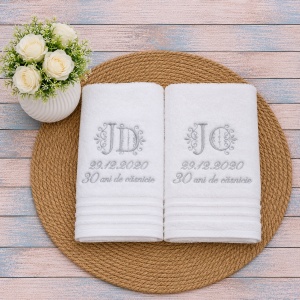 Set 2 prosoape 30 ANI CASATORIE 70x140cm