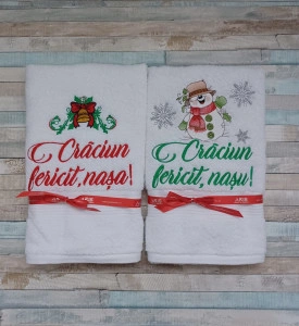 Set 2 prosoape Cadou Craciun nasi