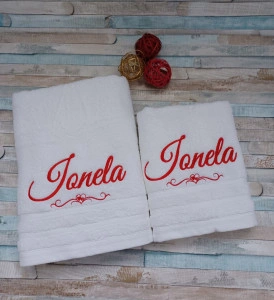 Set 2 prosoape personalizate Ionela
