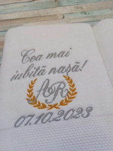 Set prosoape Cadou Nasi Cel mai iubit/a nas/a 