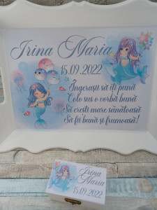 Set Tavita Mot Personalizata Mica Sirena