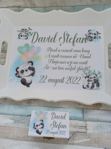 Set Tavita Mot Personalizata Ursulet Panda 