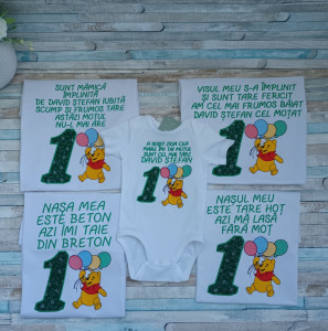 Set tricouri familie 1 an Winnie the Pooh
