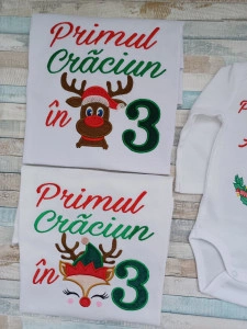 Set tricouri Primul Craciun in 3-Ren