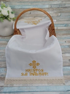 Stergar brodat pentru coș HRISTOS S-A INALTAT