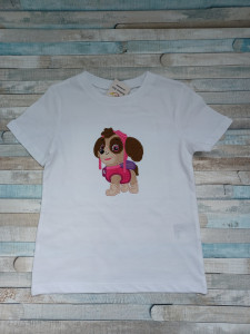 Tricou brodat Patrula Catelusilor -Skye