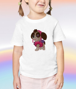 Tricou brodat Patrula Catelusilor -Skye