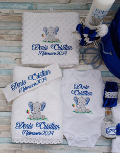 Trusou botez baiat Elefantel albastru